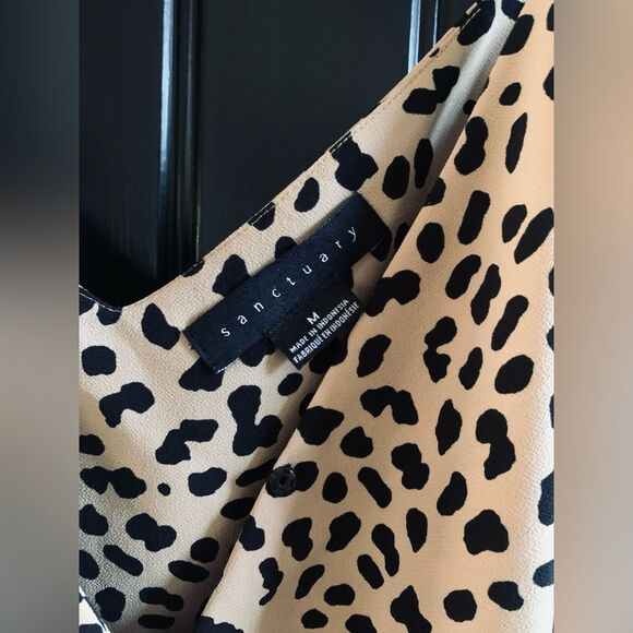 Anthropologie Sanctuary Leopard Print Wrap Dress - Medium - Picture 7 of 7